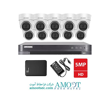 پکیج10 دوربین 5 مگاپیکسلی هایک ویژن